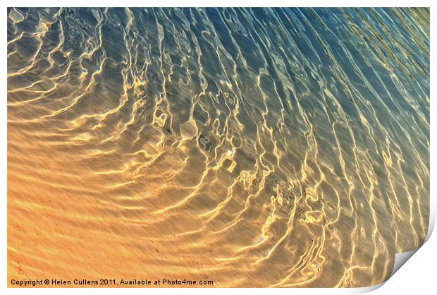 SUNLIGHT ON WATER Print by Helen Cullens