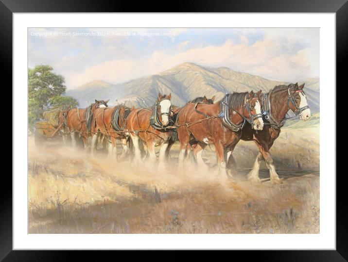 The Heavy Haulers Framed Mounted Print by Trudi Simmonds