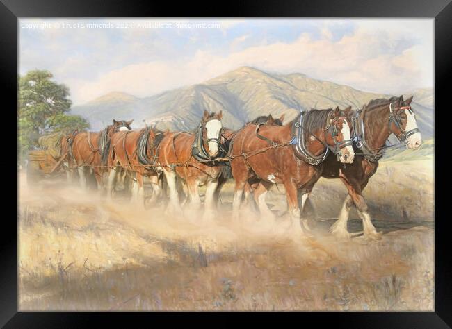 The Heavy Haulers Framed Print by Trudi Simmonds