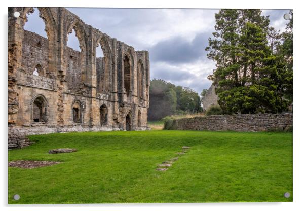 Easby Abbey Richmond Acrylic by Steve Smith