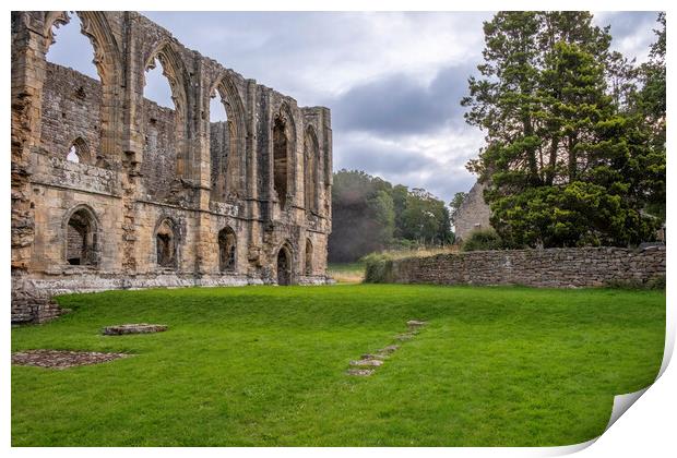 Easby Abbey Richmond Print by Steve Smith