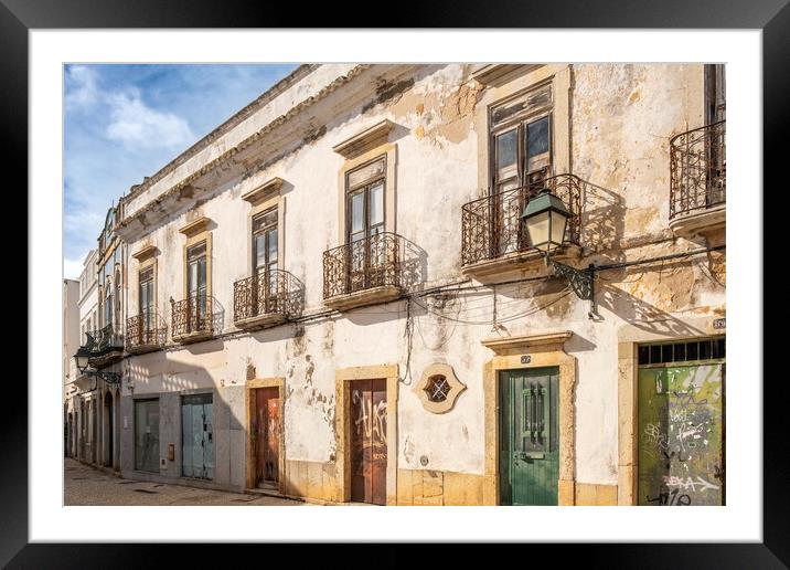 Olhão Old Town Framed Mounted Print by Steve Smith