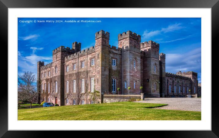 A view of Scone Palace, Perth. Framed Mounted Print by Navin Mistry