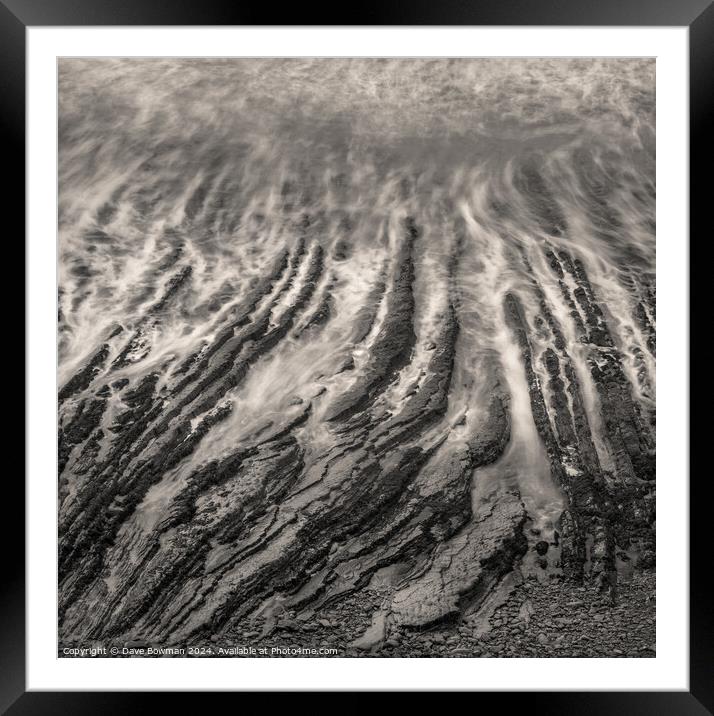 Sandymouth Shoreline Framed Mounted Print by Dave Bowman