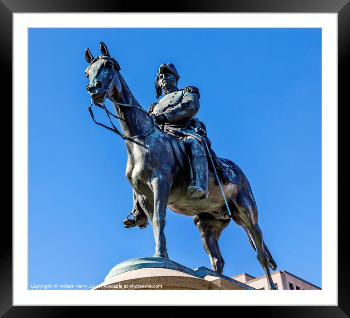 General Winfield Scott Statue Scott Circle Washington DC Framed Mounted Print by William Perry