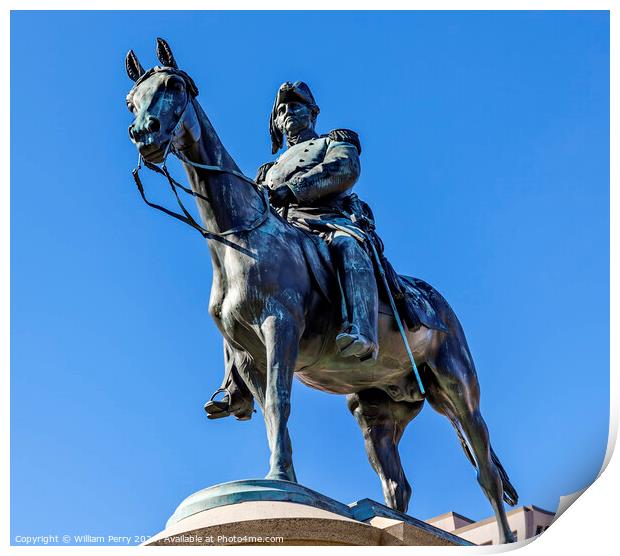 General Winfield Scott Statue Scott Circle Washington DC Print by William Perry