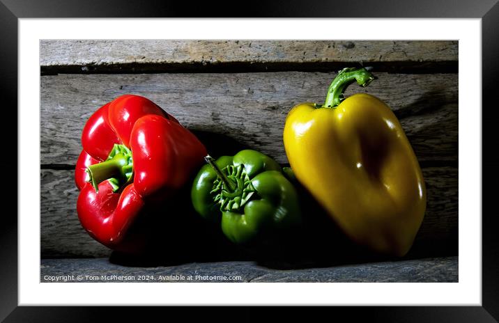 Peppers Framed Mounted Print by Tom McPherson