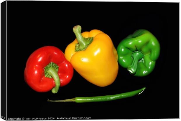 Peppers Canvas Print by Tom McPherson