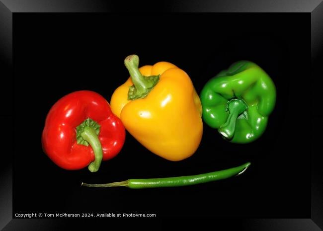 Peppers Framed Print by Tom McPherson