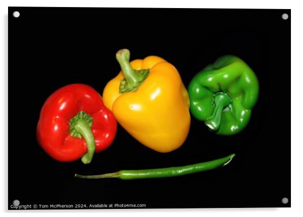 Peppers Acrylic by Tom McPherson