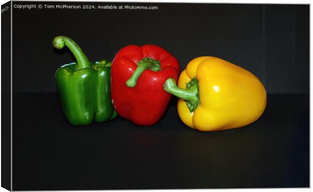 Peppers Canvas Print by Tom McPherson