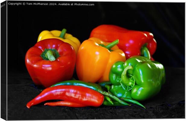 Study of Peppers Canvas Print by Tom McPherson