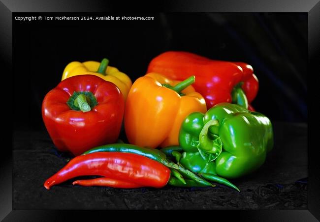 Study of Peppers Framed Print by Tom McPherson