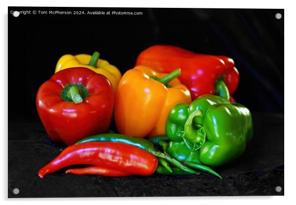 Study of Peppers Acrylic by Tom McPherson