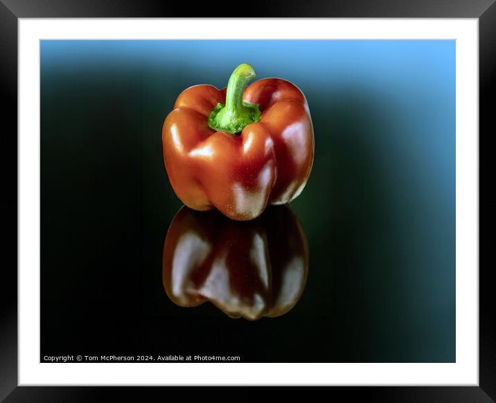 The Red Pepper Framed Mounted Print by Tom McPherson