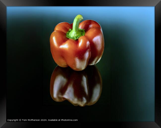 The Red Pepper Framed Print by Tom McPherson