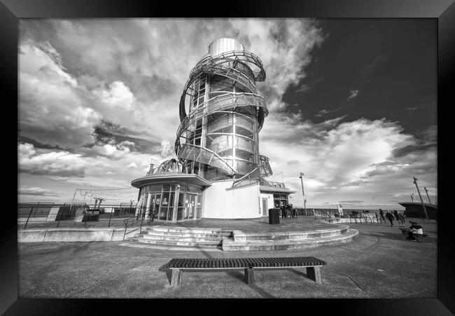 Redcar Beacon Framed Print by Alison Chambers