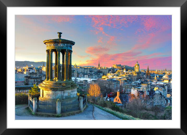 Edinburgh Sunrise Framed Mounted Print by Alison Chambers