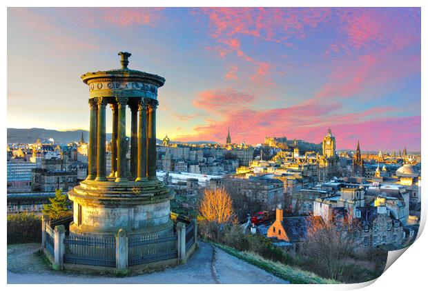 Edinburgh Sunrise Print by Alison Chambers