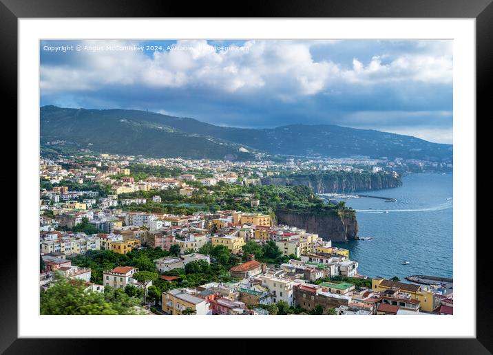Sorrentine Peninsula and Bay of Naples, Italy Framed Mounted Print by Angus McComiskey