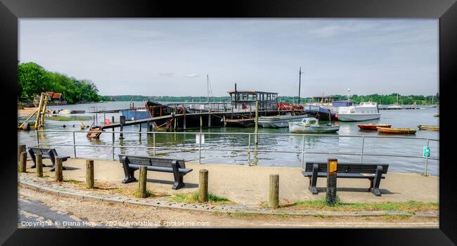 Pin Mill on the River Orwell  Framed Print by Diana Mower