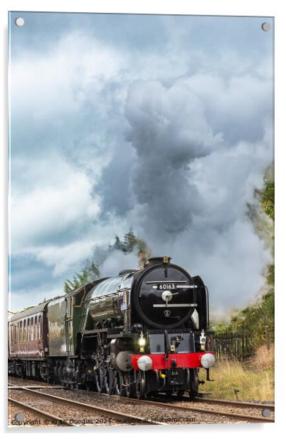 Tornado steam locomotive leaves Appleby Acrylic by Keith Douglas