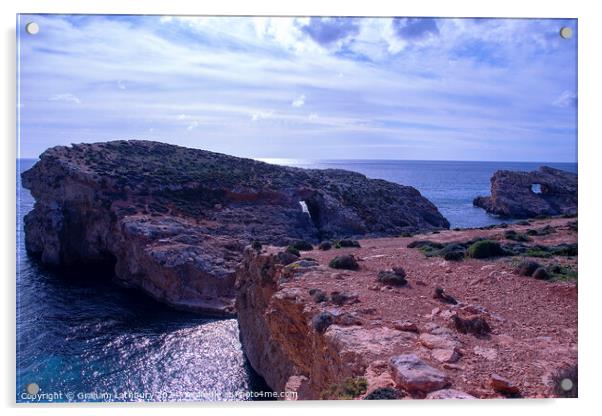 Blue Lagoon Comino, Malta Acrylic by Graham Lathbury