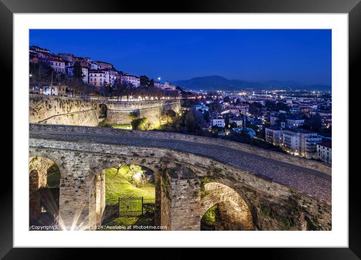 BERGAMO Città Alta city wall in the evening Framed Mounted Print by Melanie Viola