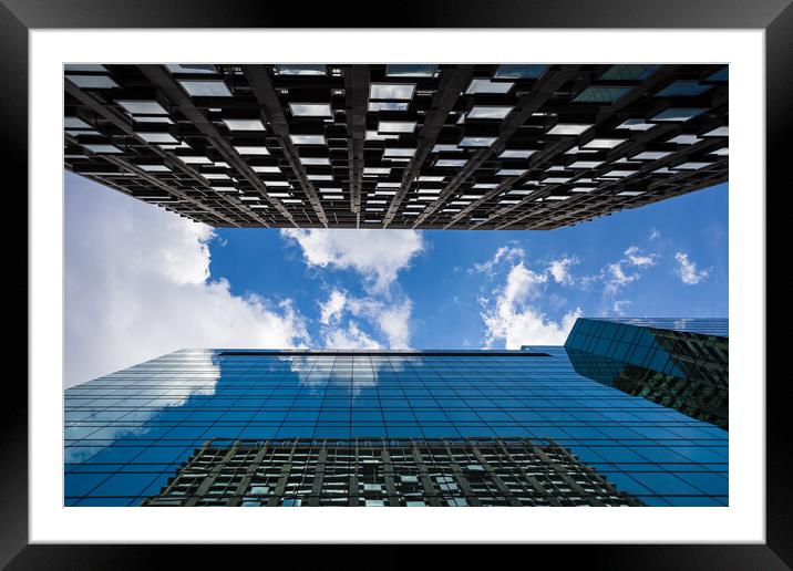 Looking skyward in London Framed Mounted Print by Jason Wells
