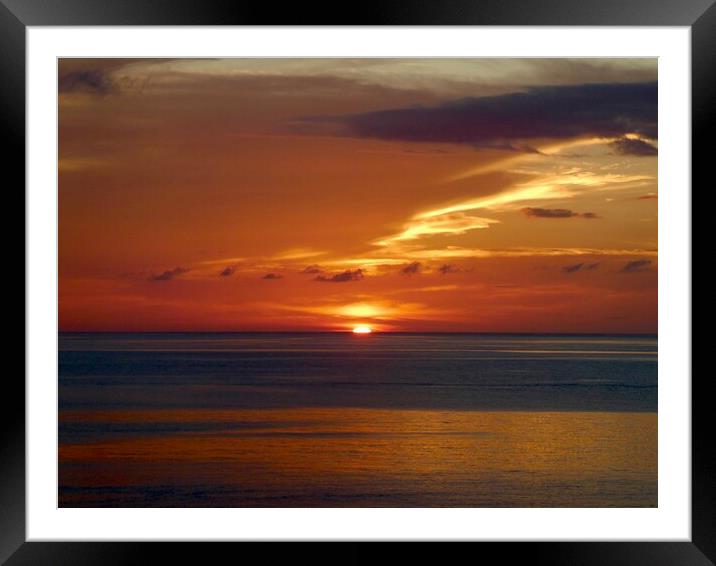 The Setting Sun Framed Mounted Print by Sheila Ramsey