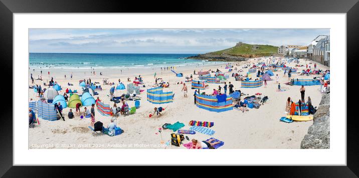 St Ives Beach Scene Framed Mounted Print by Stuart Wyatt
