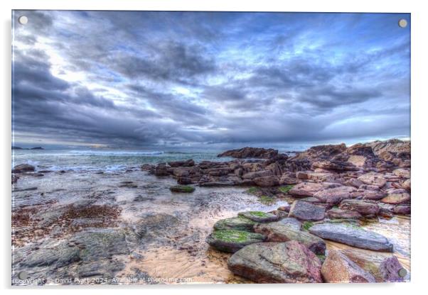  Cornish Beach Vista Acrylic by David Pyatt
