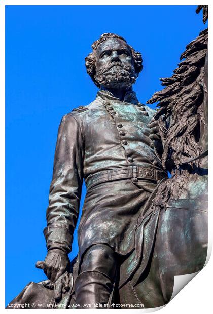 General Thomas Civil War Statue Washington DC Print by William Perry