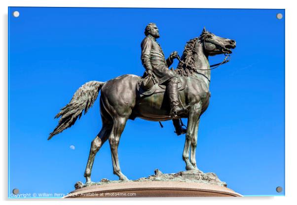 General George Henry Thomas Civil War Statue Washington DC Acrylic by William Perry