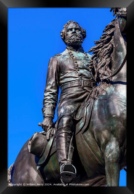 General Thomas Civil War Statue Washington DC Framed Print by William Perry