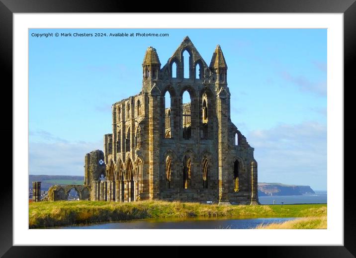 Whitby Abbey Framed Mounted Print by Mark Chesters