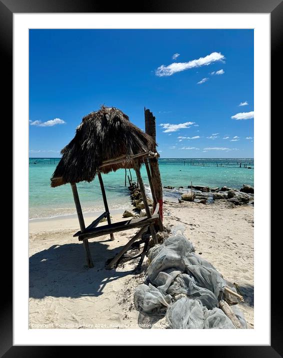Wonky Palapa Framed Mounted Print by Sheila Ramsey