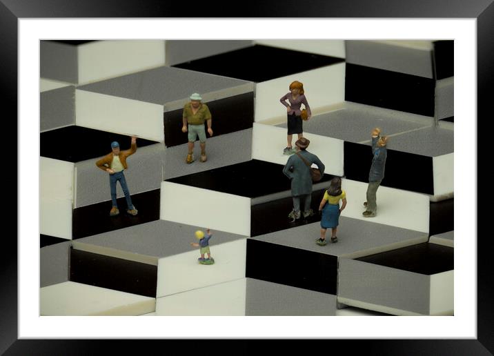 At The Illusion Cube Framed Mounted Print by Steve Purnell