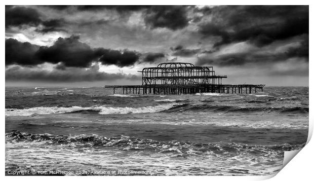 West Pier Brighton Print by Tom McPherson