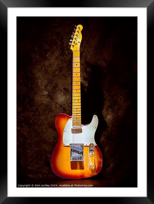 Fender Telecaster Framed Mounted Print by Rick Lindley