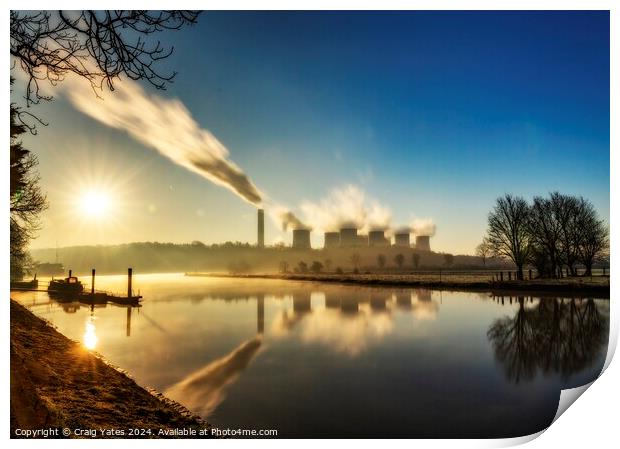 Radcliffe on Soar Power Station Nottingham. Print by Craig Yates