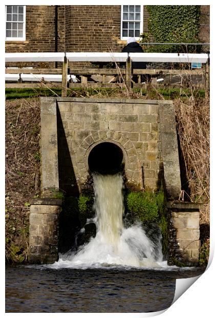 Canal Basin Water Overflow Print by Glen Allen