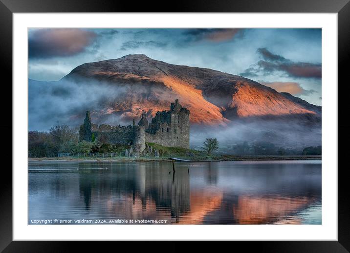 Castle on the Loch Framed Mounted Print by simon waldram