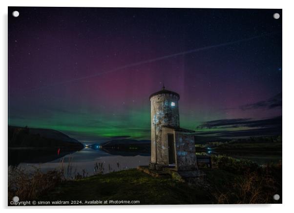 Loch Lochy  Light house Acrylic by simon waldram