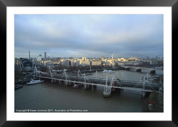 London Skyline Framed Mounted Print by Dawn O'Connor