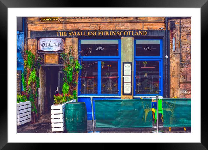 The Wee Pub Edinburgh  Framed Mounted Print by Alison Chambers