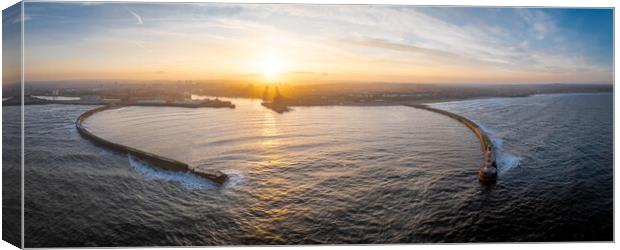 Roker Sunset Canvas Print by Apollo Aerial Photography