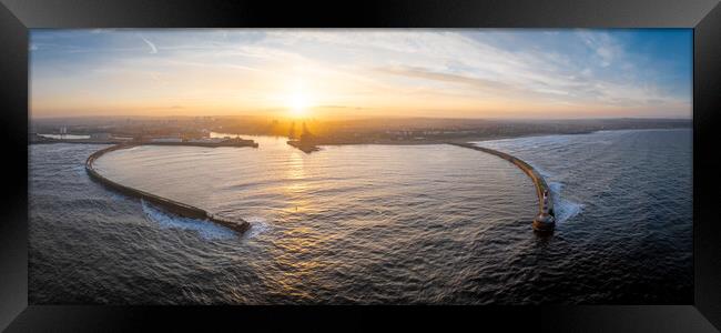 Roker Sunset Framed Print by Apollo Aerial Photography