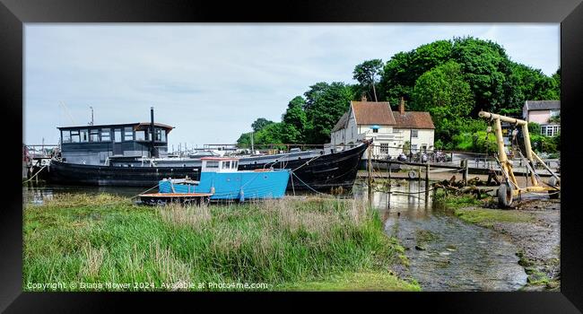 Pin Mill View Suffolk Framed Print by Diana Mower