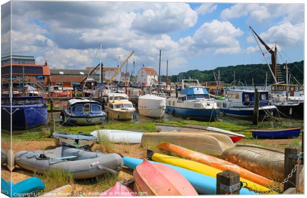 Woodbridge tide mill Quay Canvas Print by Diana Mower